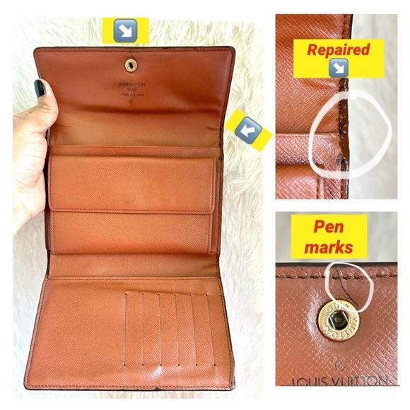 💃LOUIS VUITTON Monogram Porte Tresor Trifold Wallet Brown - Picture 4 of 13